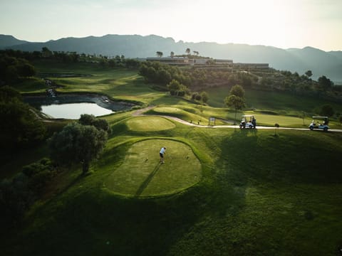 Off site, Bird's eye view, Golfcourse, Golfcourse, Sunrise