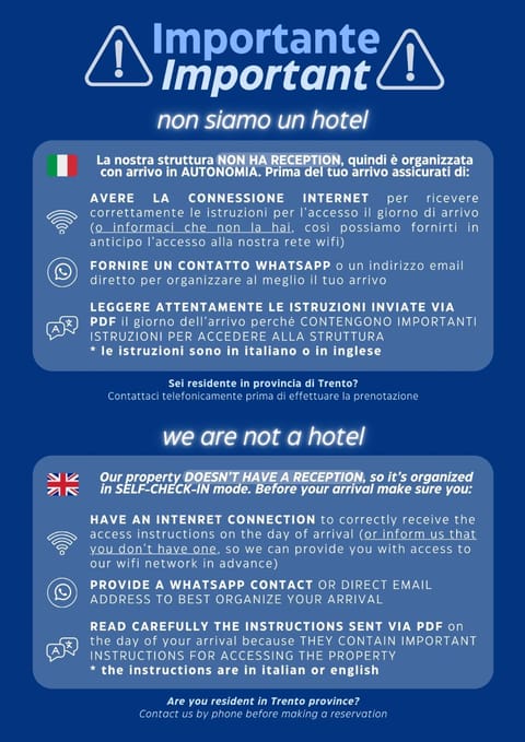 House of Trento - NO Reception Bed and Breakfast in Trentino-South Tyrol