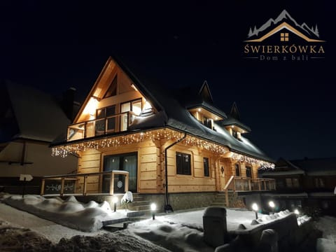 Property building, Night, Winter
