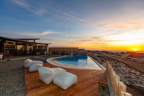 Swimming pool, Sunrise, Sunset