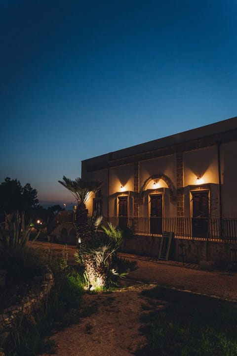 Property building, Night, Garden, Garden view