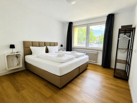 Bed, Photo of the whole room, Bedroom, towels, wardrobe