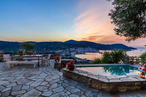 City view, Swimming pool, Sunset