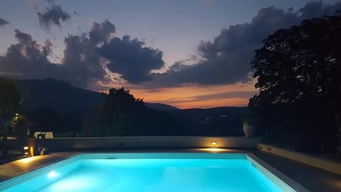 Swimming pool, Sunset