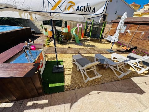 Patio, Pool view, Swimming pool, sunbed