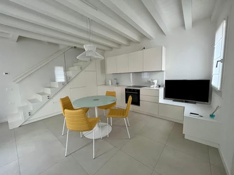 Kitchen or kitchenette, Living room, Dining area