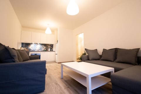 Kitchen or kitchenette, Living room, Seating area