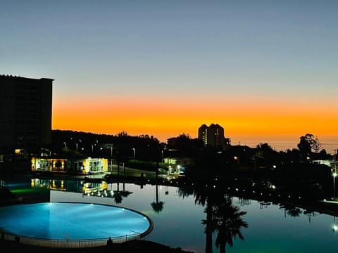 Swimming pool, Sunset