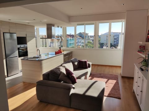 Living room, kitchen