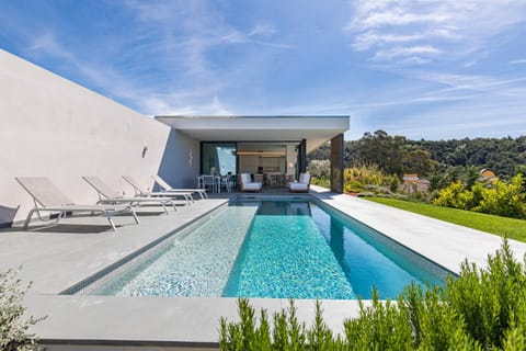 Patio, Natural landscape, Pool view, Swimming pool, sunbed