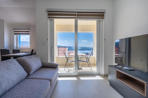 Living room, Seating area, Sea view
