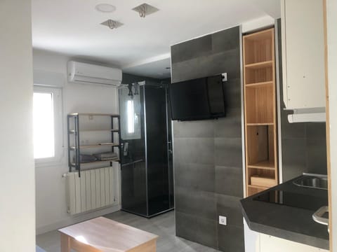 Shower, Bathroom, TV and multimedia, Photo of the whole room, Dining area, internet, kitchen, air conditioner