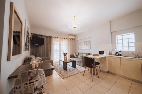Kitchen or kitchenette, Living room, Dining area