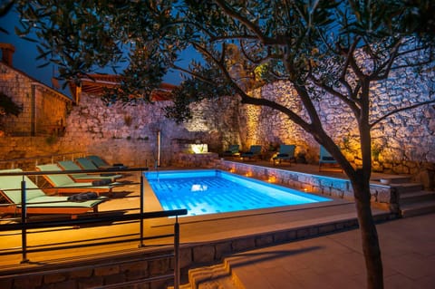 Swimming pool, Sunset