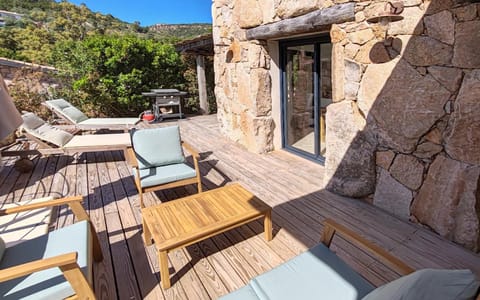 Patio, Natural landscape, Mountain view, sunbed