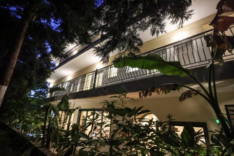 Property building, Night, Garden, Balcony/Terrace