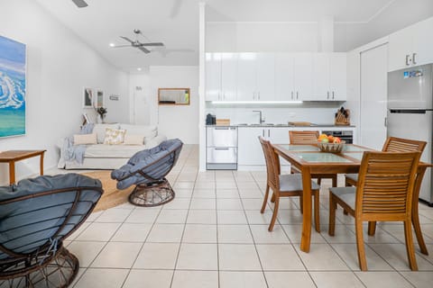 Living room, kitchen