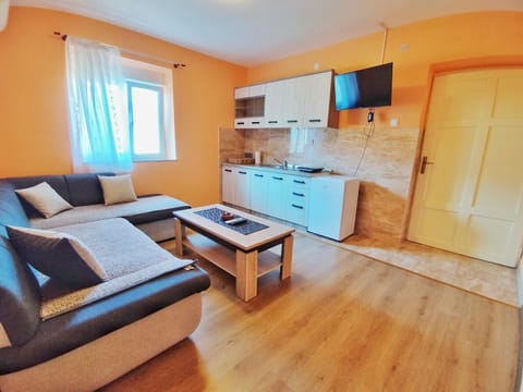 Communal lounge/ TV room, TV and multimedia, Kitchen or kitchenette, Living room, Seating area, Evening entertainment, minibar, stove, air conditioner
