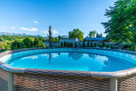 Spring, Day, Natural landscape, Garden, Mountain view, Swimming pool