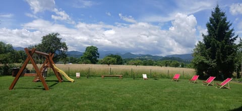 Children play ground, Garden, Garden, Mountain view, sunbed