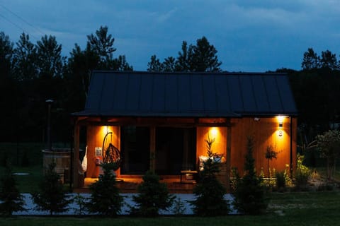 Property building, Night, Garden