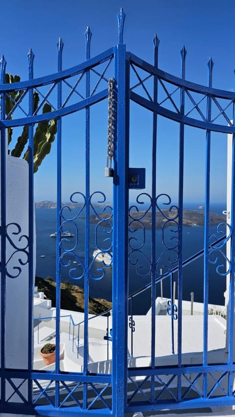 Cactus cave house on the caldera House in Thera