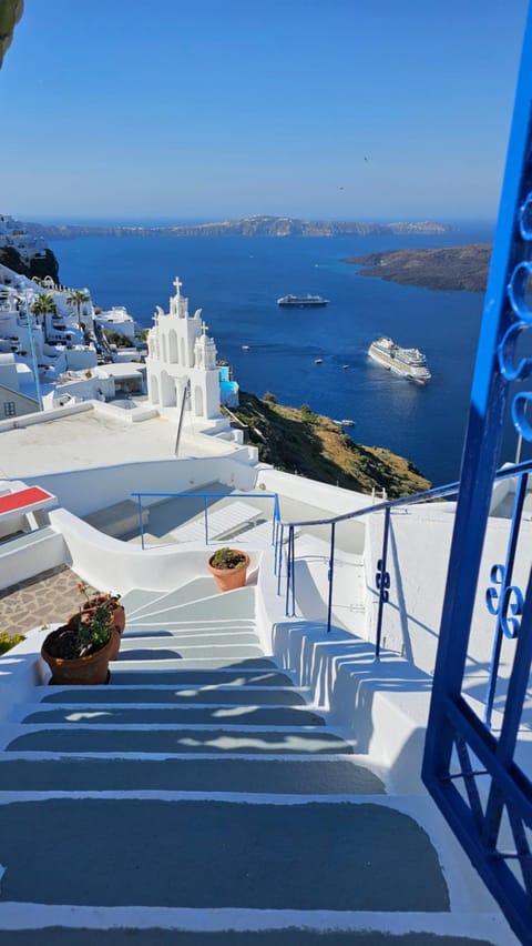 Cactus cave house on the caldera House in Thera