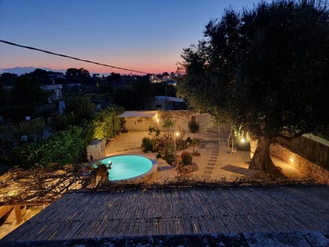 Property building, Spring, Night, Garden view, Swimming pool