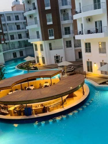 Property building, Day, Activities, Aqua park, Pool view, Swimming pool, sunbed