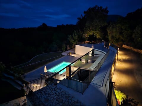 Night, Natural landscape, Swimming pool