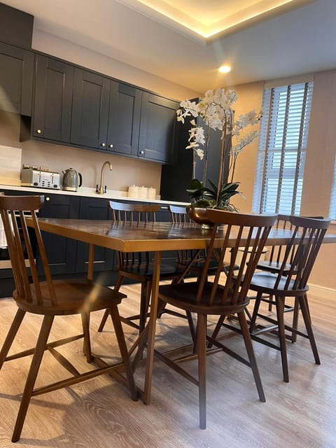 Kitchen or kitchenette, Living room, Seating area, Dining area, minibar, pet friendly, stove