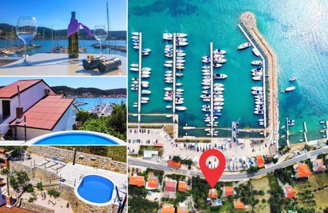 Property building, Nearby landmark, Day, Natural landscape, Bird's eye view, Pool view, Sea view, Swimming pool