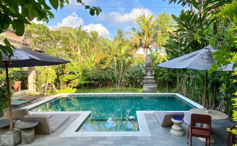 Patio, Spring, Day, Natural landscape, Garden, Garden view, Pool view, Swimming pool, sunbed