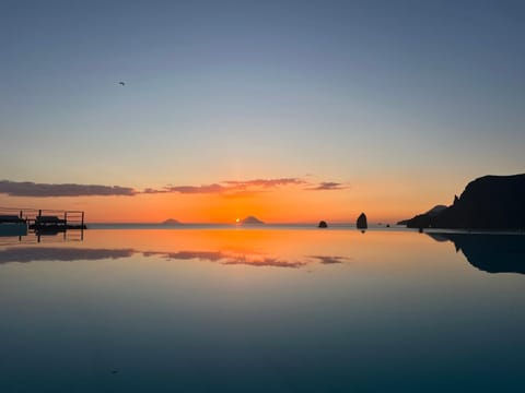 Swimming pool, Sunset