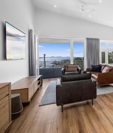 Living room, Seating area, Sea view