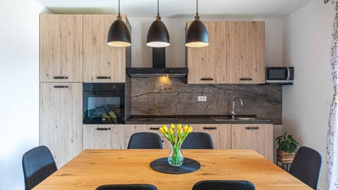 Kitchen or kitchenette, Dining area, minibar, pet friendly, stove