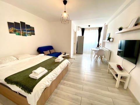 Bed, TV and multimedia, Photo of the whole room, Bedroom, towels, air conditioner
