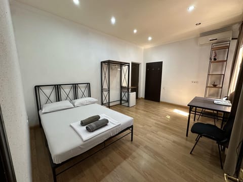 Bed, Photo of the whole room, Bedroom, towels, wardrobe, air conditioner