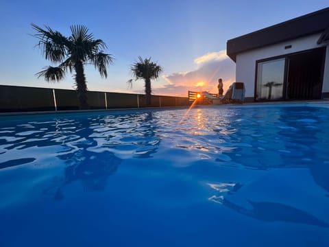 Pool view, Swimming pool, Sunrise, sunbed