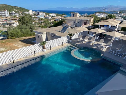 Mountain view, Pool view, Sea view, Swimming pool, sunbed