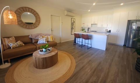 Living room, kitchen