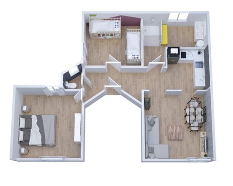 L'appart K-ZA Wifi Fibre Checkin auto 6 pers Apartment in Le Mans