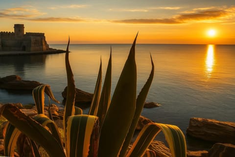 Nearby landmark, Natural landscape, Sunset