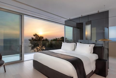 Bed, Photo of the whole room, Bedroom, Sea view