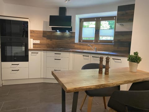 Kitchen or kitchenette, Dining area, microwave, oven, stove