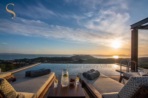 Swimming pool, Sunset