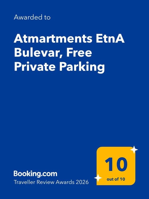 Atmartments EtnA Bulevar, Free Private Parking Apartment in Sarajevo