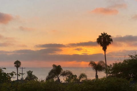 Patio, Natural landscape, View (from property/room), Balcony/Terrace, Sea view, Sunset