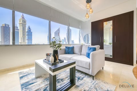 Living room, Seating area, City view