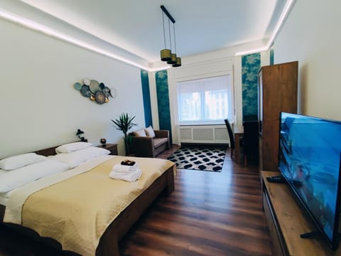 Bed, Living room, Bedroom